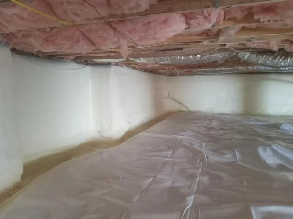 Crawl space encapsulation with closed-cell spray foam for Spray Foam Roofing Repair in Bedford